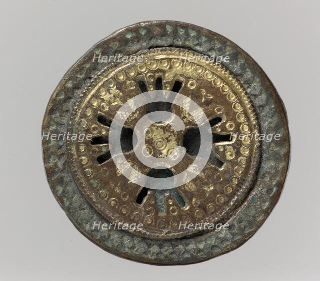 Disk Brooch, Frankish, 6th century. Creator: Unknown.