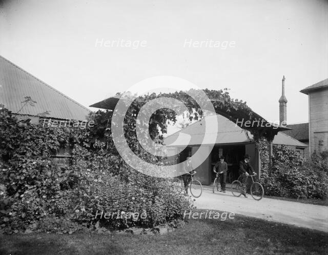 Bicycle shelter, National Cash Register [Company], Dayton, Ohio, (1902?). Creator: Unknown.