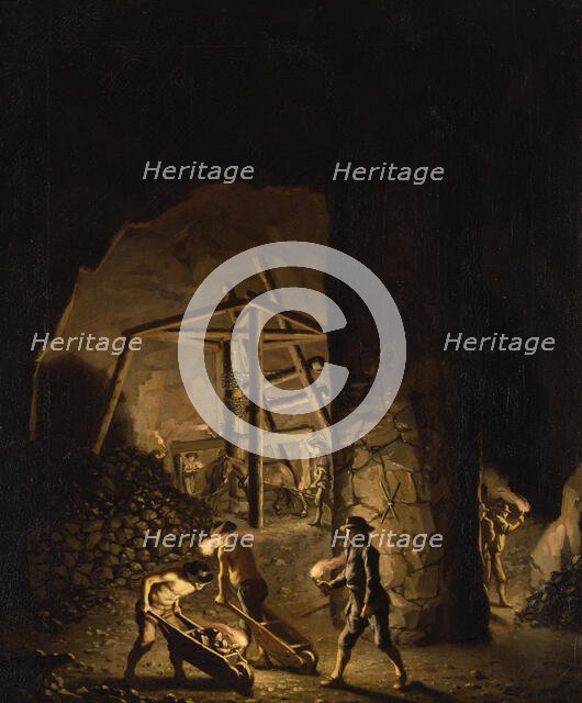 Gallery in Falun Copper Mine, c18th century. Creator: Per Hillestrom.