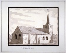 North-east view of the Church of St Leonard, Streatham, Lambeth, London, c1800. Artist: Anon