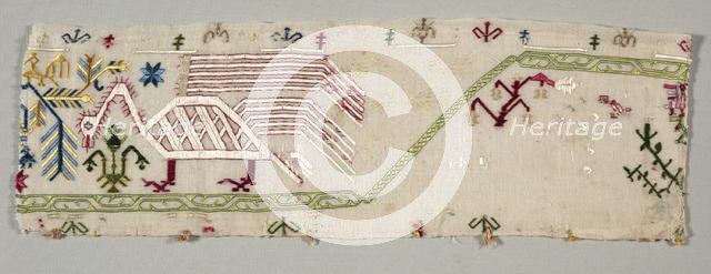 Fragment from an Embroidered Border, 1500s. Creator: Unknown.