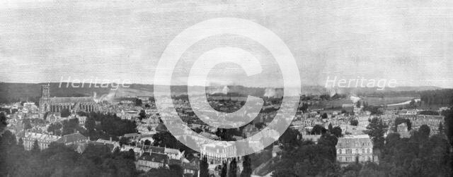 'Panorama de Soissons sous le feu de la grosse artillerie allemande', 1914. Creator: Unknown.