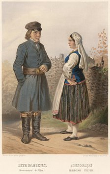 Lithuanians of the Vilna province, 1862. Creator: Karl Fiale.