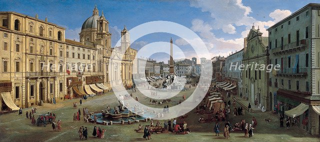 The Piazza Navona in Rome, 1699. Artist: Wittel (Vanvitelli), Caspar Adriaensz. van (1656-1736)