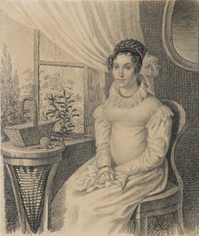 Portrait of Varvara Alexandrovna Korsakova , Early 1820s. Creator: Hampeln, Carl, von (1794-after 1880).
