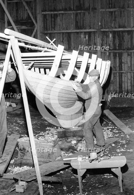 Boat builder, Landskrona, Sweden, 1966, Artist: Unknown