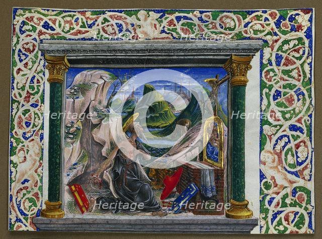 Miniature Excised from a Manuscript: St. Jerome in the Wilderness, c. 1500. Creator: Unknown.