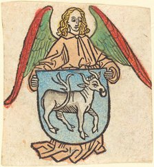 Bookplate of Hilprand Brandenburg of Bibrach, c. 1475. Creator: Unknown.