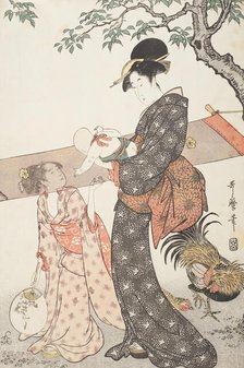 Women Stretching Silk (image 2 of 3), between circa 1797 and circa 1798. Creator: Kitagawa Utamaro.