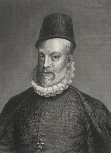 Philip II, (1527-1598), King of Spain (1556-1598), 1856.  Creator: Charles Geoffroy.