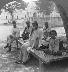 A social drink of coffee, Mandalay, Burma, 1908.  Artist: Stereo Travel Co