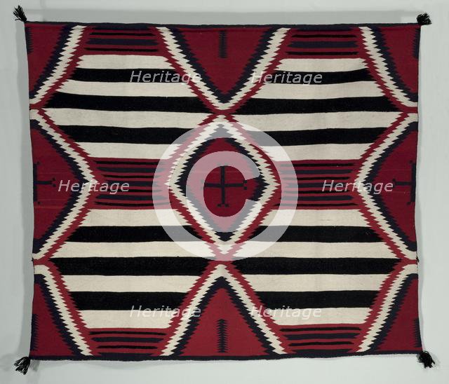 Fourth-Phase Chief Blanket Style Rug, c. 1900. Creator: Unknown.