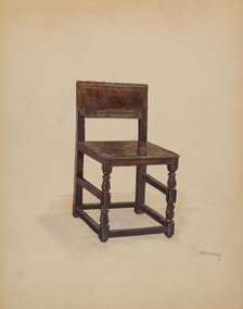 Side Chair, 1936. Creator: Joseph Rothenberg.