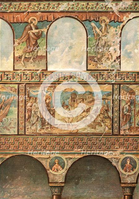 Mural paintings in the Church of St. George, Oberzell, Reichenau, Germany, (1928). Creator: Unknown.