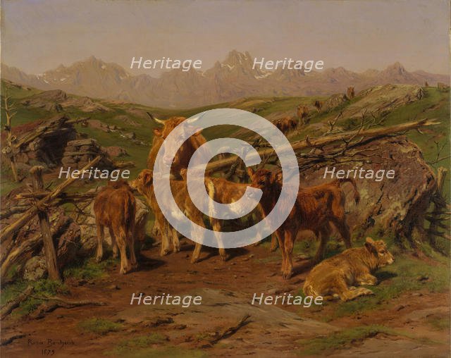 Weaning the Calves, 1879. Creator: Rosa Bonheur.