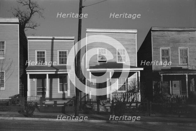 Frame houses. Fredericksburg, Virginia, 1936. Creator: Walker Evans.