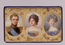 Snuffbox with portraits of Empress Maria Feodorovna, her Son and daughter-in-law, ca. 1823. Creator: Anthelme-François Lagrenée.