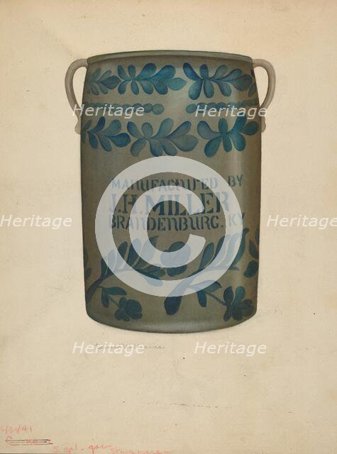 Stoneware Jar, c. 1941. Creator: Edward D. Williams.