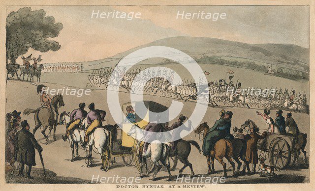 'Doctor Syntax at a Review', 1820. Artist: Thomas Rowlandson.