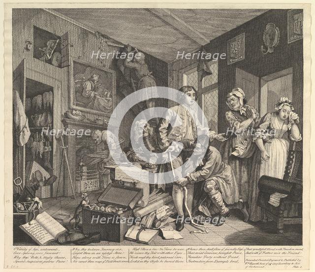 A Rake's Progress, Plate 1, June 25, 1735. Creator: William Hogarth.