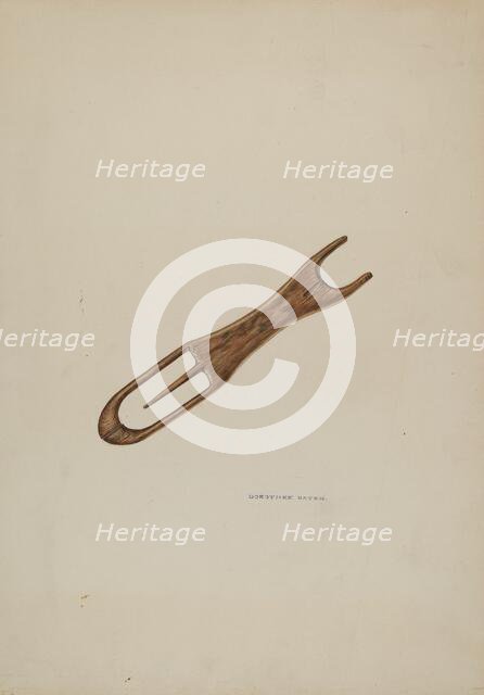 Fish Net Mender, c. 1940. Creator: Dorothea Bates.