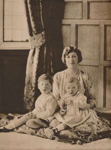 Princess Mary, Viscountess Lascelles, with her two sons, Gerald and George, 1926 (1935). Artist: Unknown.