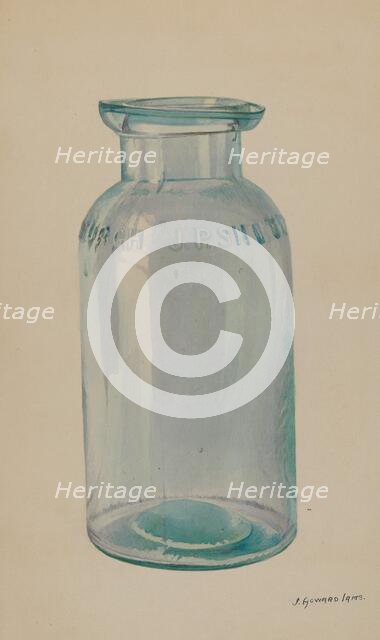 Fruit Jar, c. 1938. Creator: J. Howard Iams.