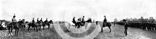Lord Wolseley inspecting the London Rifle Brigade...in Hyde Park, 1898. Creator: Thiele & Co.