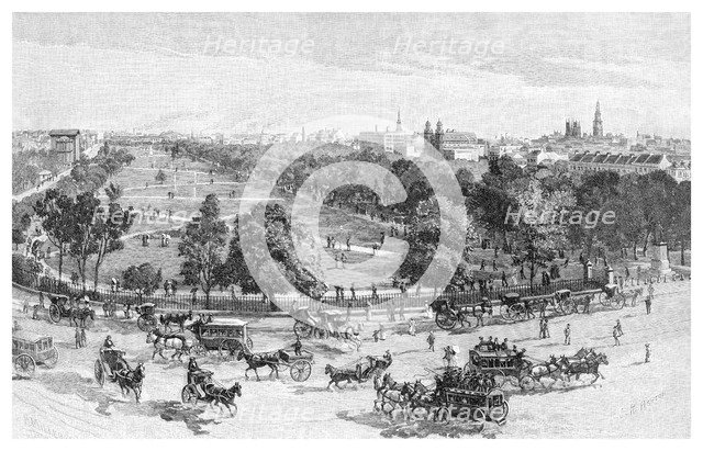Hyde Park, Sydney, New South Wales, Australia, 1886.Artist: JR Ashton