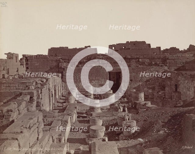 Madinet Habu, Hypostyle Hall of Mortuary Temple of of Ramesses III. Luxor, We, late 19th century. Creator: Henri Bechard.