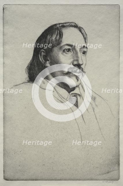 Robert Louis Balfour Stevenson, 1893. Creator: William Strang (British, 1859-1921).