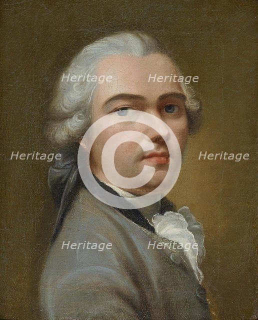 Self-Portrait, Mid of the 18th cen.. Creator: Tischbein, Johann Heinrich, the Elder (1722-1789).