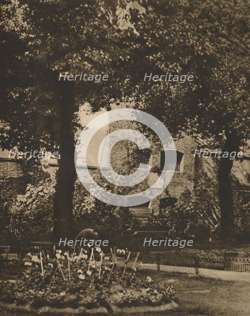 'Site of the Marshalsea Prison from the Churchyard of St. George's, Southwark', c1935. Creator: Taylor.