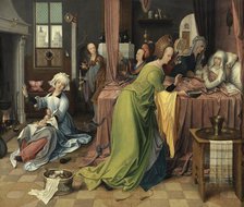 The Birth of the Virgin, 1520. Creator: Jan de Beer.