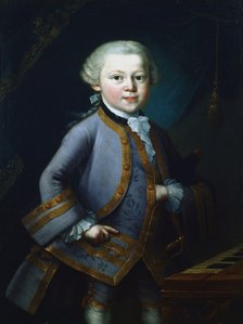 Wolfgang Amadeus Mozart, Austrian composer, 1761. Artist: Anon