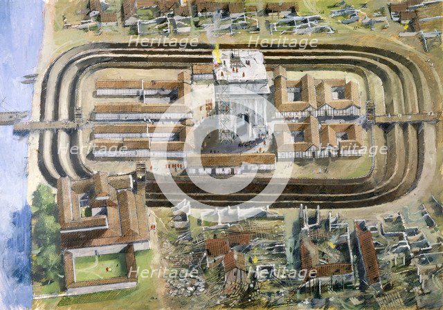 Richborough Roman Fort, 2nd century, (1990-2010).  Artist: Ivan Lapper.