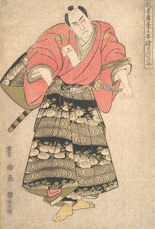 The Actor Sawamura Sojuro III in the Role of Shimada Juzaburo, from the series "Image ..., ca. 1795. Creator: Utagawa Toyokuni I.