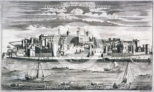 Tower of London, c1750. Artist: Thomas Gardner