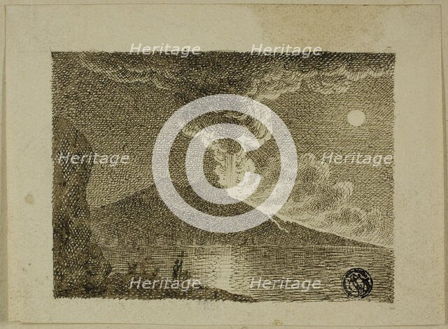 Eruption of Vesuvius, 1800/49. Creator: Robert Bradstreet.