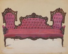 Sofa, 1936. Creator: Henry Granet.