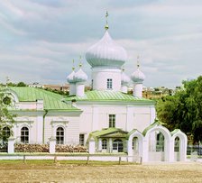 Rzhev: Church of the Transfiguration of the Savior, 1910. Creator: Sergey Mikhaylovich Prokudin-Gorsky.