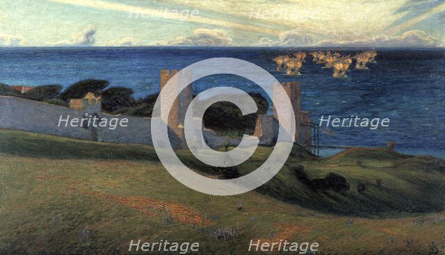Vision. Scene from Visby, 1894. Creator: Sven Richard Bergh.
