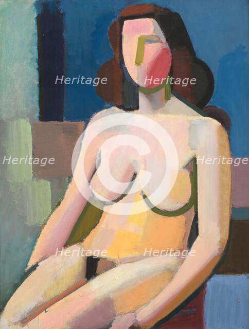 Seated Female Nude, 1940. Creator: Vilhelm Lundstrom.