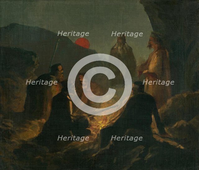 By the Fire (Partisans), 1895-1900. Creator: Kiril Kutlik.