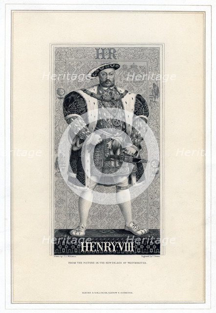 Henry VIII of England, (1491-1547).Artist: T Brown