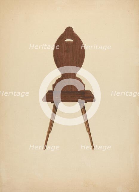 Zoar "Peasant" Chair, c. 1941. Creator: Ralph Russell.