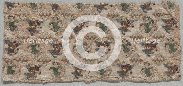 Embroidered Fragment, 1350-1375. Creator: Unknown.