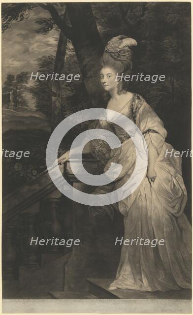 Georgiana (Spencer), Duchess of Devonshire, 1780. Creator: Valentine Green.