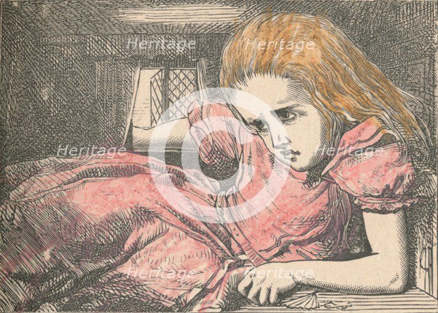 'Alice, as she grows larger', 1889. Artist: John Tenniel.