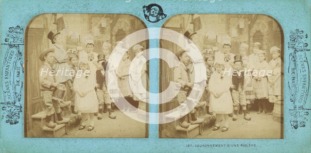 Couronnement d'une Rosiere, about 1865. Creator: Adolphe Block.